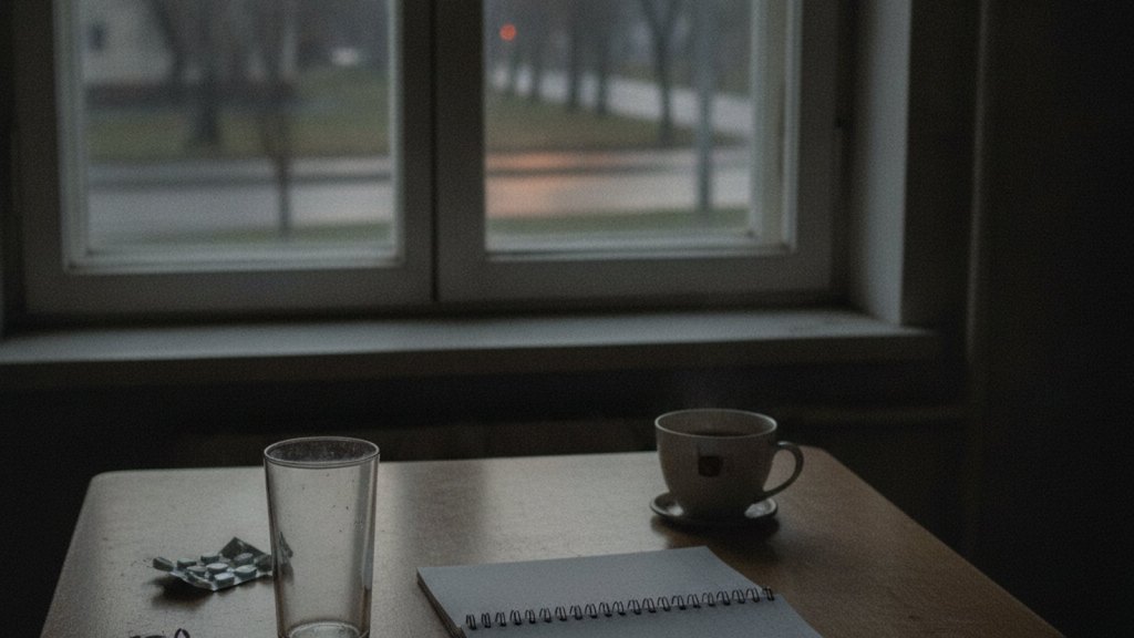 Первый день ломки помню как измерение времени по минутам и растворенные в поту часы - всё, что казалось важным, обрушилось до физиологии и счета таблеток.